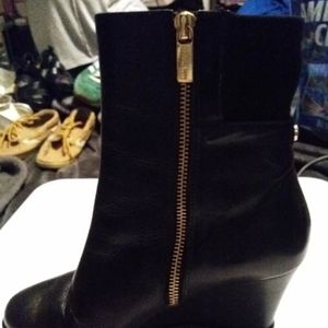 Michael Kors wedge leather boots